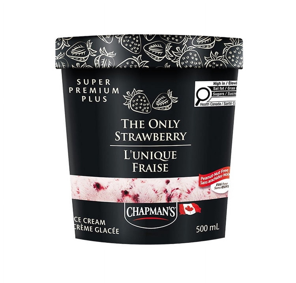 Crème glacée Chapman's Chapman's Super Premium Plus la Seule Crème Glacée à la Fraise en Pot 500ml