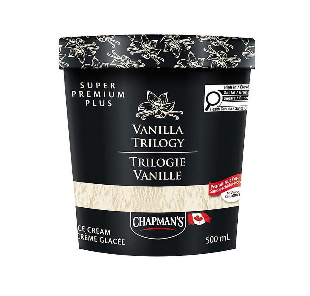 Crème glacée Chapman's Chapman's Super Premium Plus Trilogie Vanille Crème Glacée en Pot 500ml