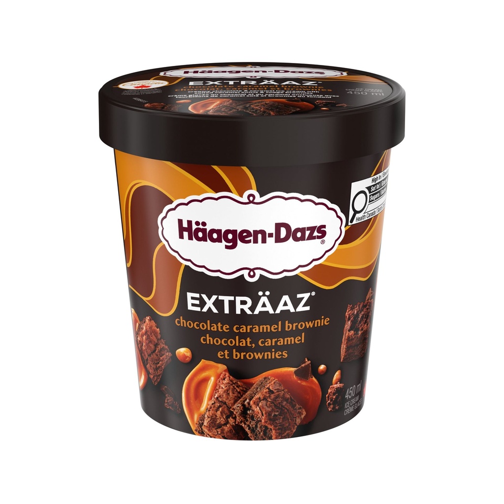 Häagen-Dazs HAAGEN-DAZS EXTRÄAZ Crème glacée choco-caramel brownies, tourbillons caramel, brownies 450 ml