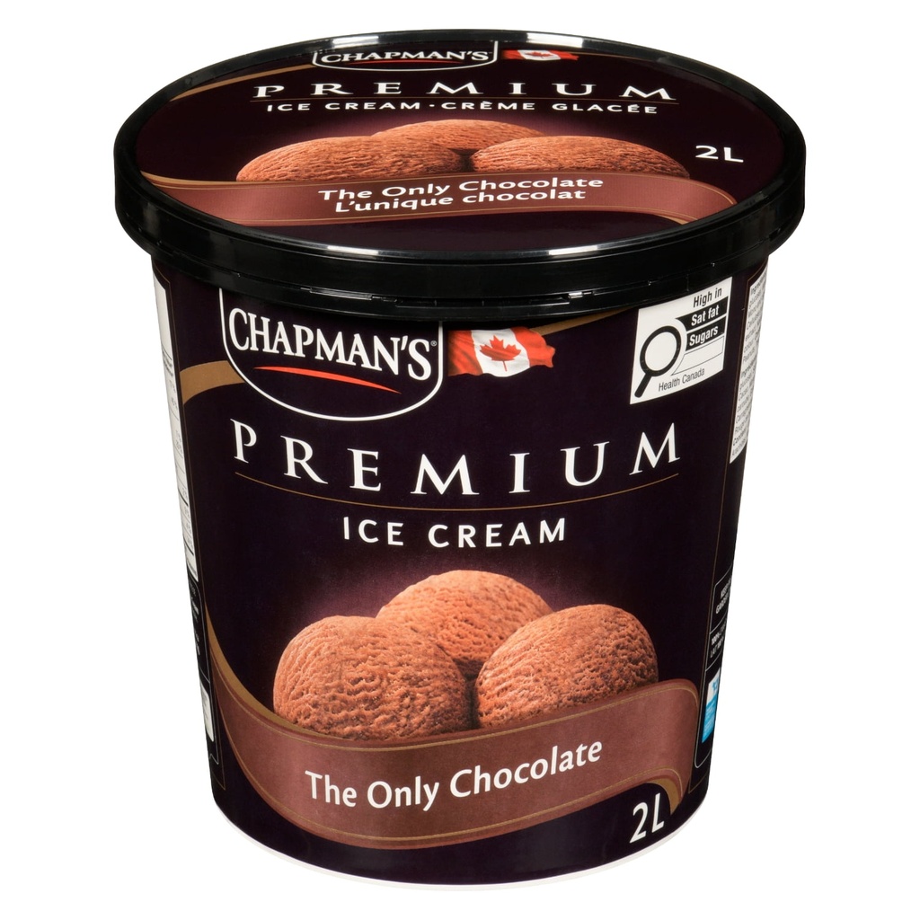 Crème glacée Chapman's Chapman's Premium Crème Glacée l'Unique Chocolat en Bac 2L