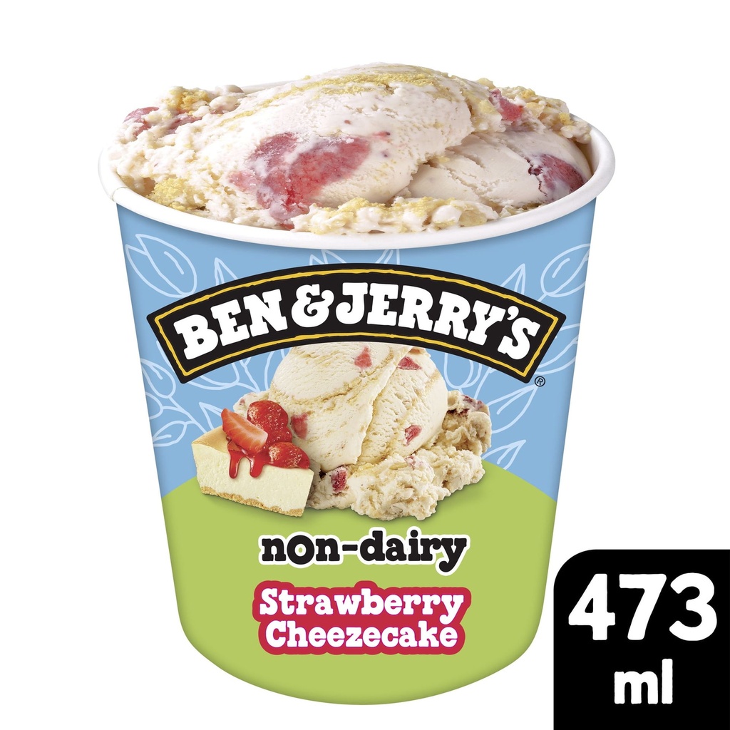 Ben & Jerry's Dessert Glacé Non Laitier au Gâteau au Fromage aux Fraises 473 ml