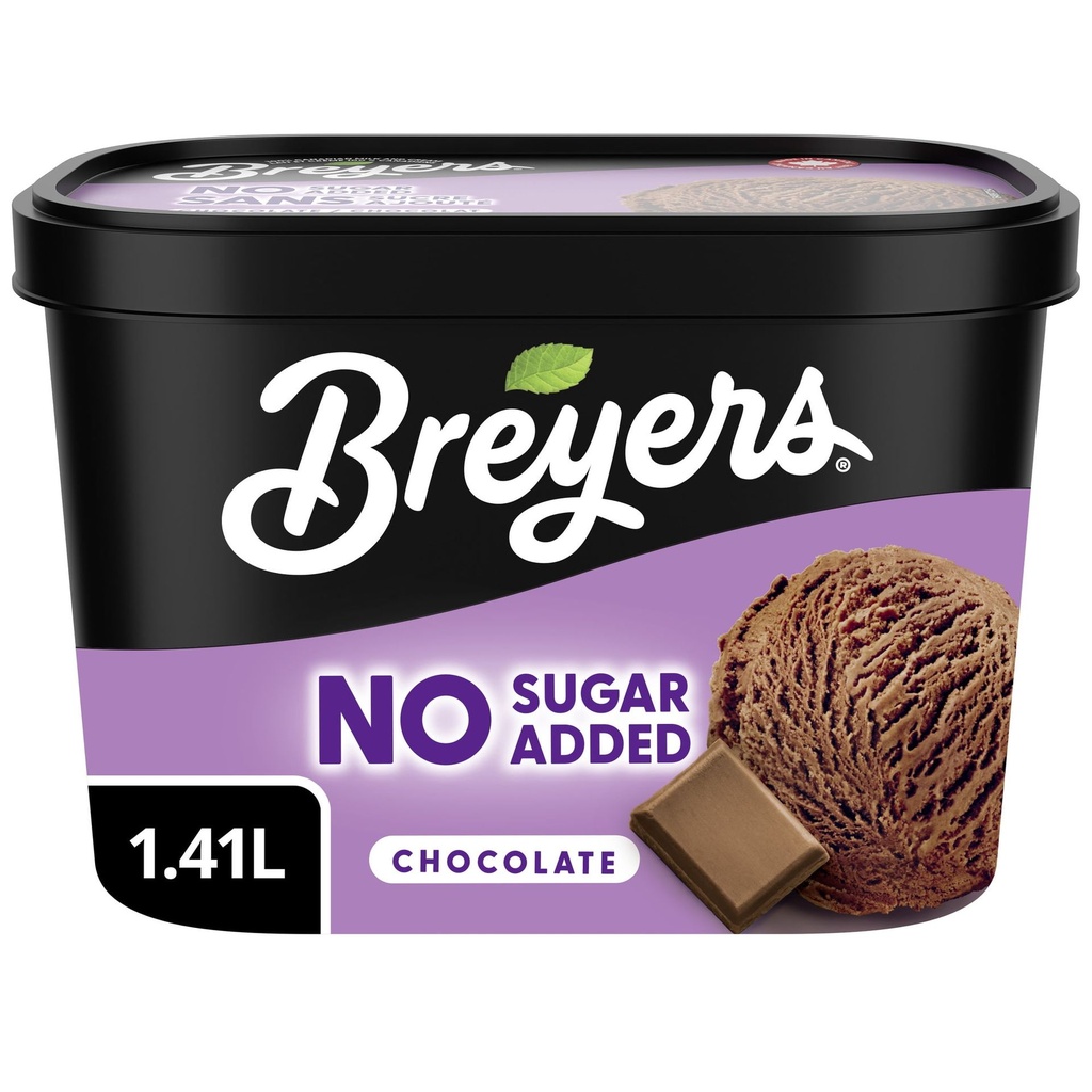 Breyers NSA Dessert Laitier Glacé Breyers Sans Sucre Ajouté Chocolat 1.41 L