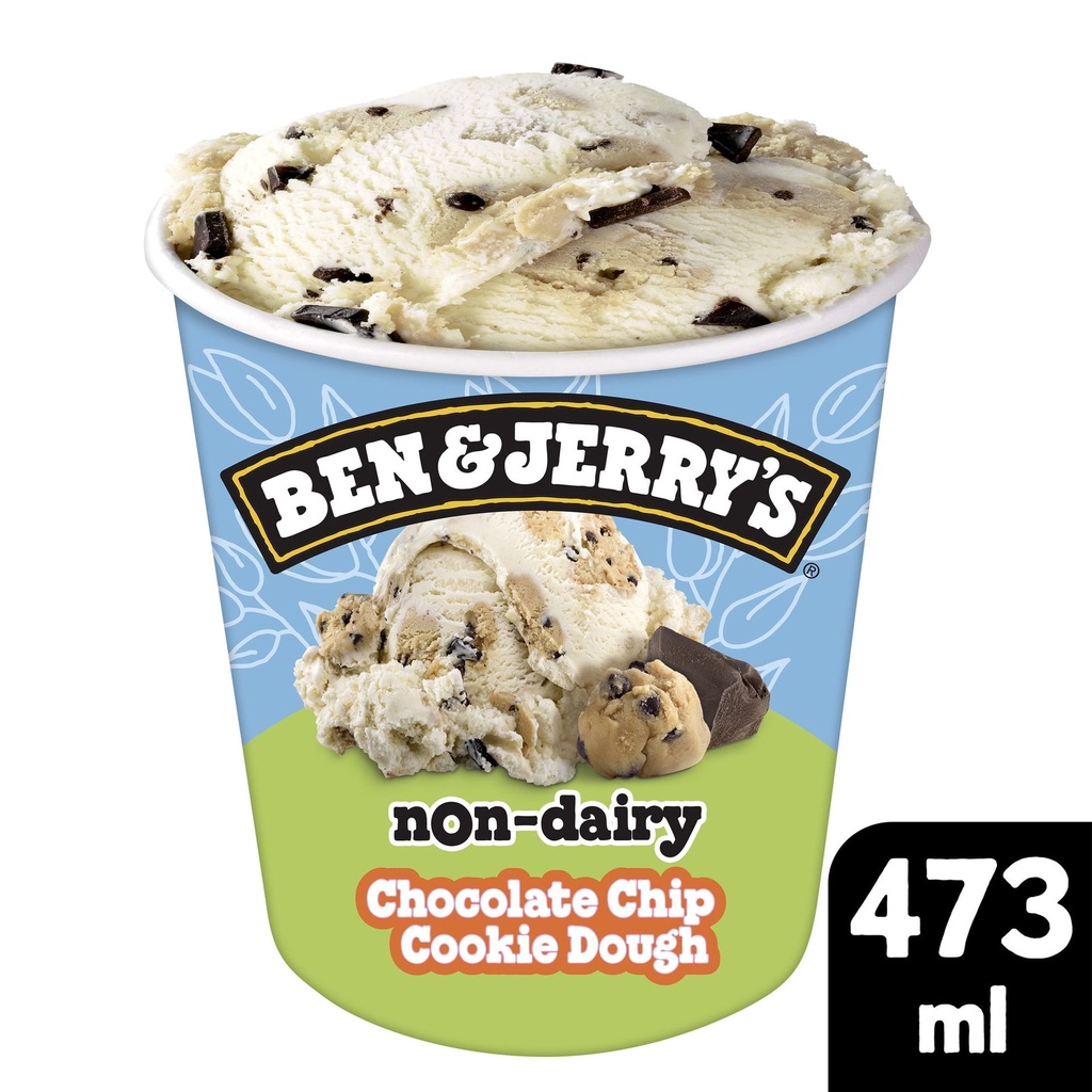 Ben & Jerry's Dessert Glacé Non Laitier à la Pâte à Biscuit aux Brisures de Chocolat 473 ml