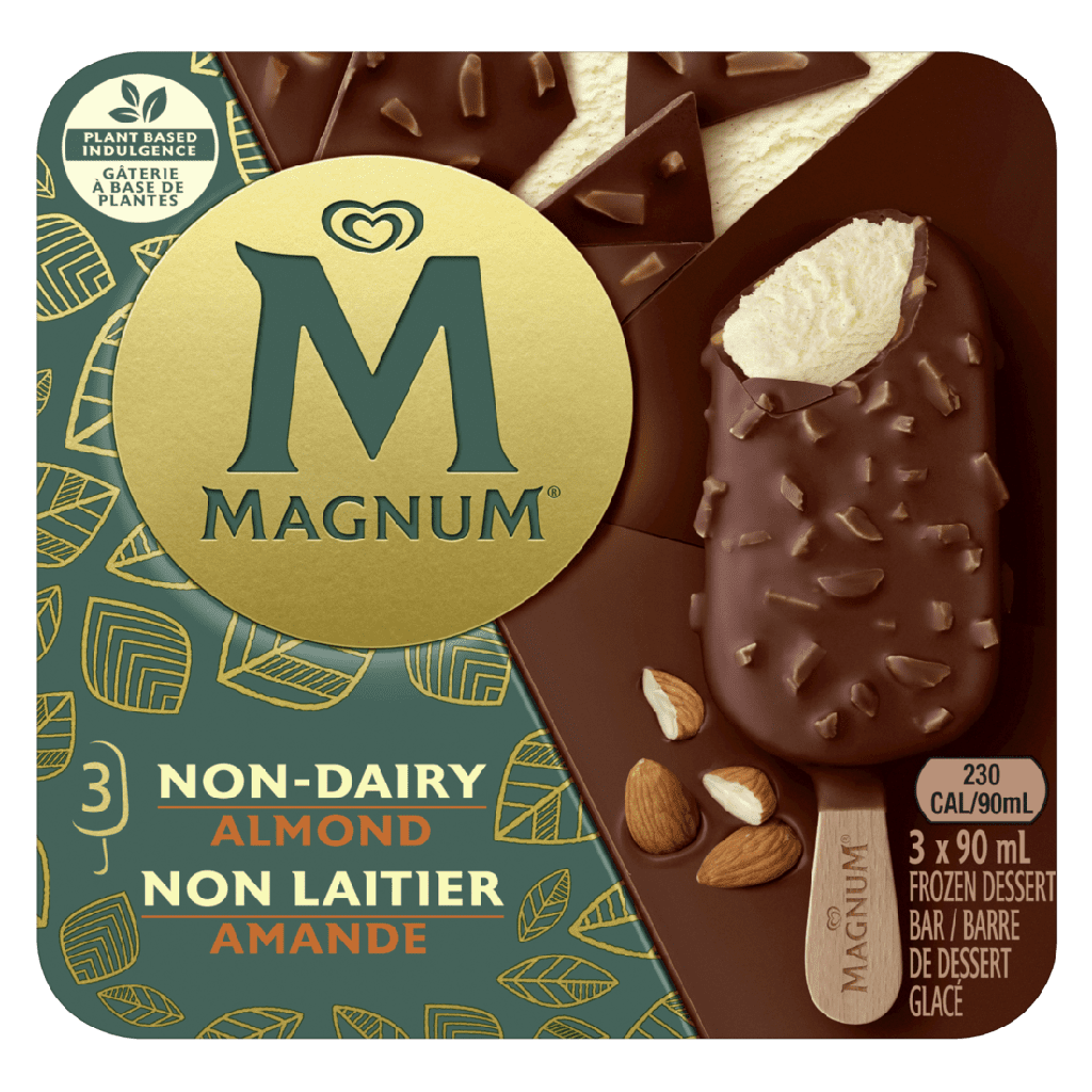 Magnum Barre de Dessert Glacé Non Laitier à l'Amande 3 x 90 ml
