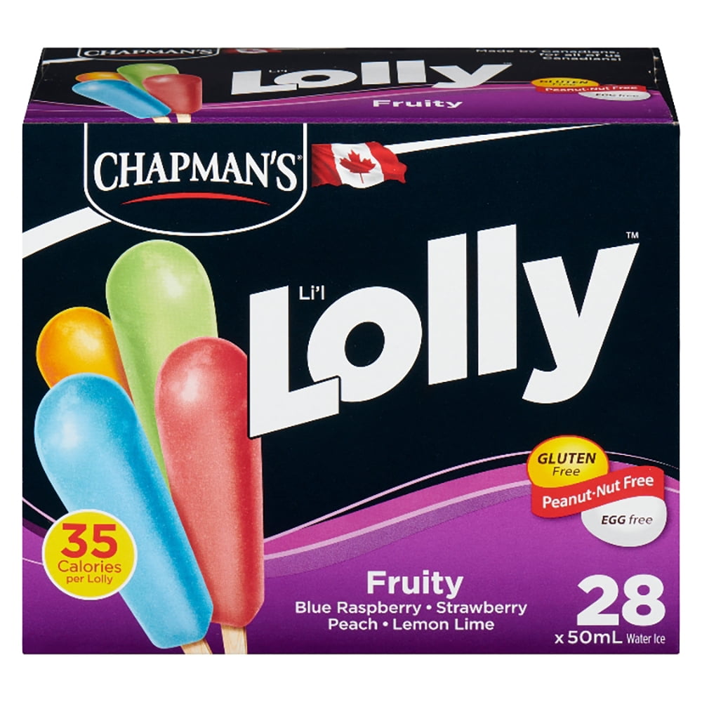 Crème glacée Chapman's Chapman's Li'l Lolly aux Fruits Faible en Calories en Boîte 28 x 50mL