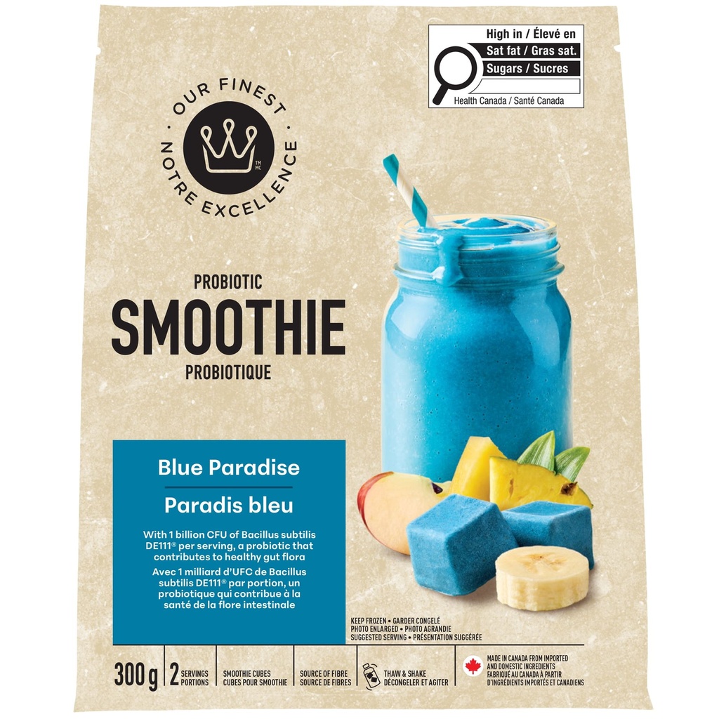 Smoothie probiotique Paradis bleu Notre Excellence 300 g (2 portions)