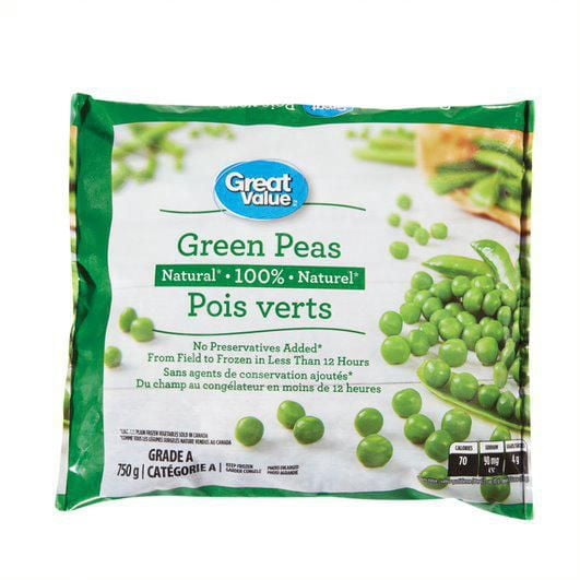 Great Value Pois verts surgelés 750g