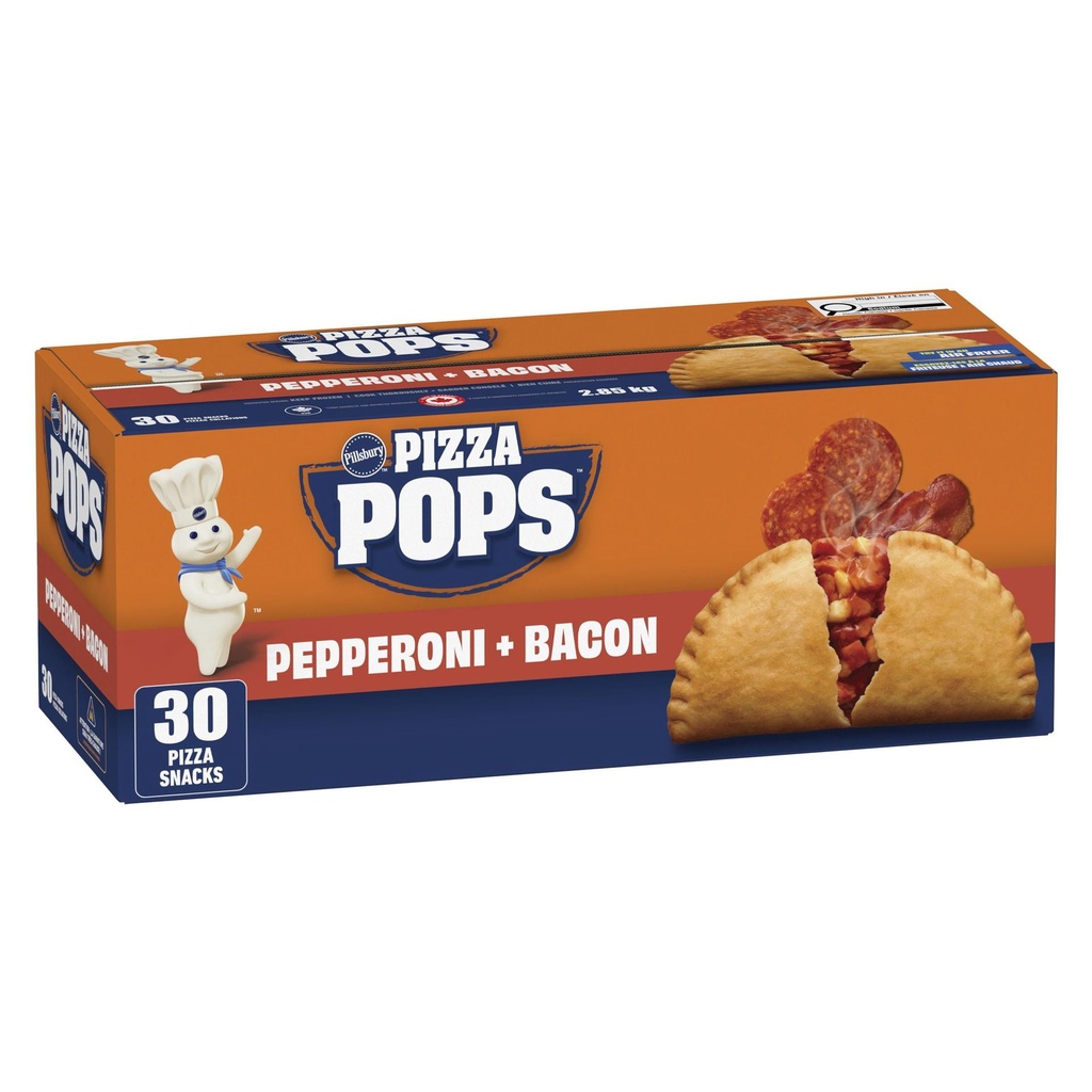 Pillsbury Pizza Pops Pepperoni + Bacon Collations de Pizza 2.850kg