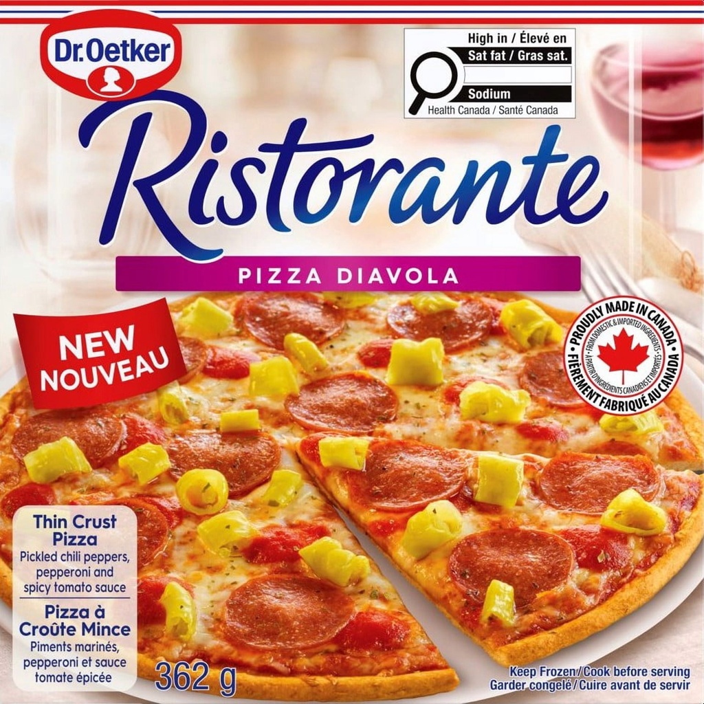 Ristorante Pizza Diavola A Croute Mince Ristorante Pizza Diavola A Croute Mince 362g
