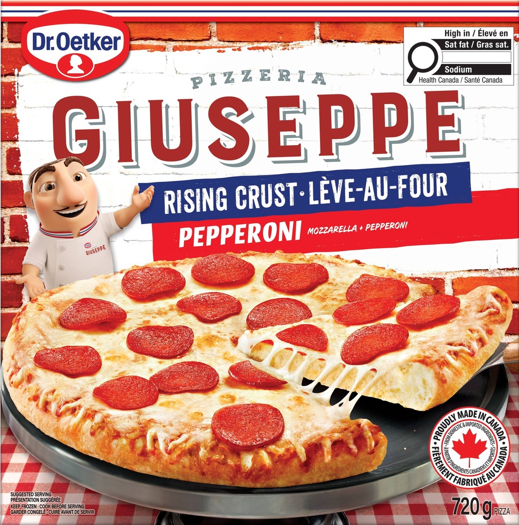 Dr. Oetker Giuseppe Pizzeria pizza lève-au-four pepperoni 720g