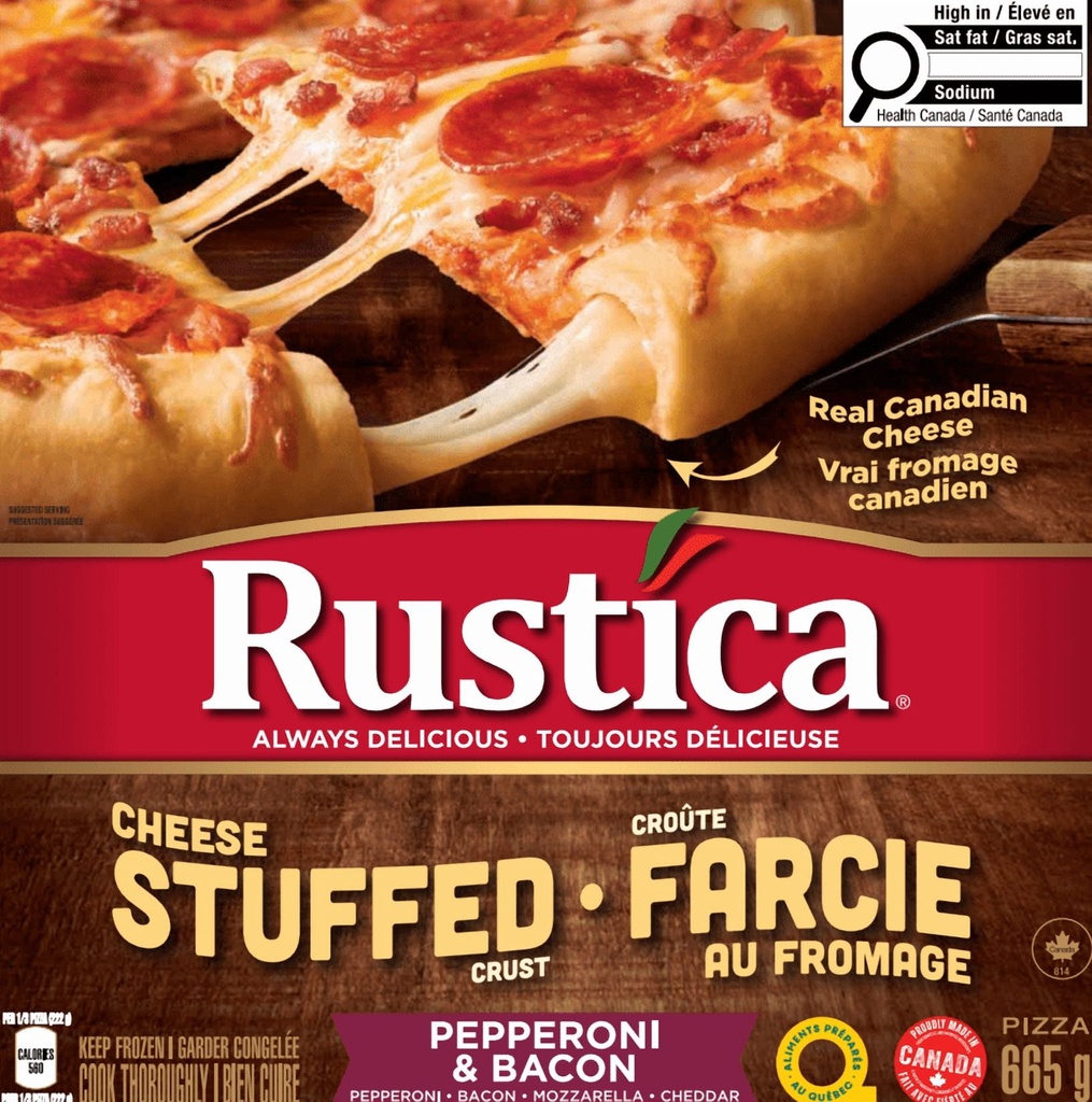 Pizza Rustica Croûte Farcie Pepperoni et Bacon 665 G Congelee Pizza Rustica Croute Farcie Pepperoni et Bacon