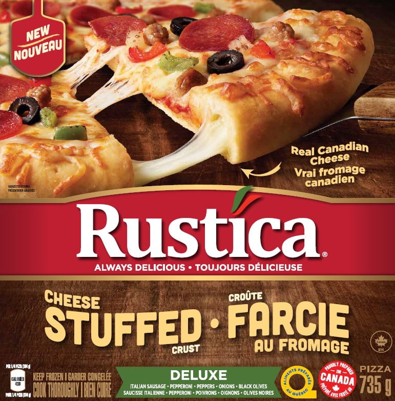 PIZZA RUSTICA Rustica Pizza Croute Farcie Deluxe 735 G Frozen RUSTICA PIZZA COTE FARCIE DELUXE