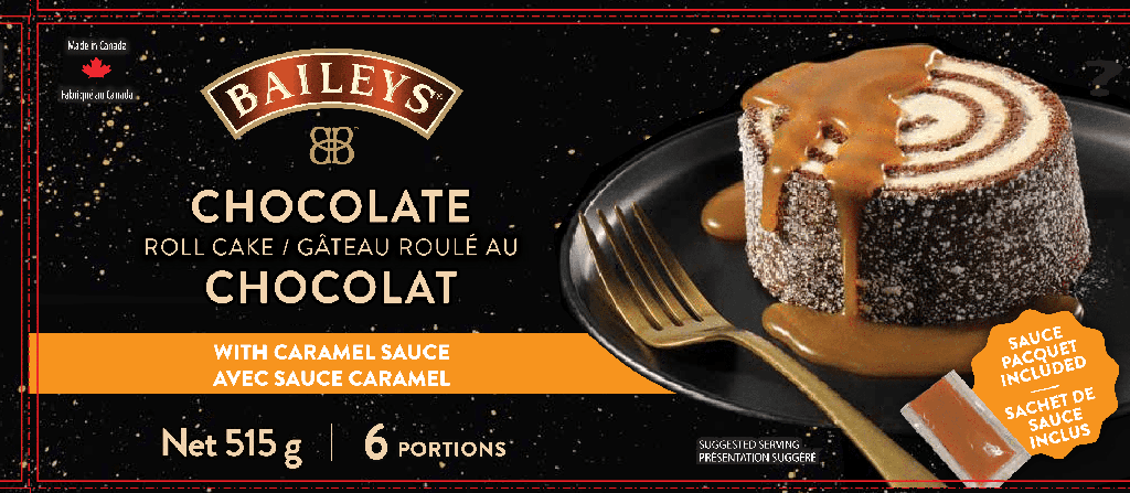 Baileys Irish Cream Gâteau Roulé au Chocolat Baileys avec Sauce Coulante au Caramel Gâteau au chocolat Baileys avec sauce caramel