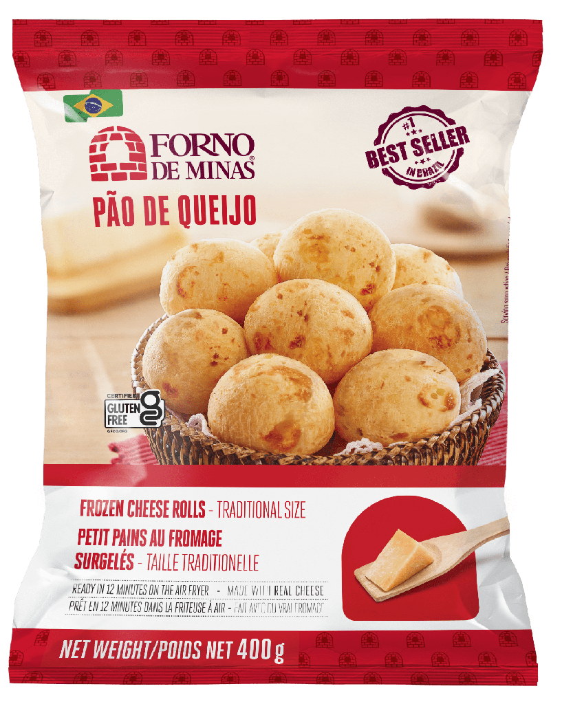 Forno de Minas' Forno De Minas Rouleaux de fromage classiques traditionnels sans gluten, 400 g Pain au Fromage