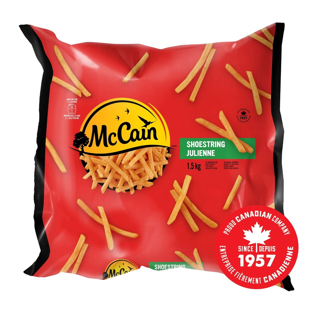 McCain® Frites Juliennes, Fait au Canada à Partir d'Ingrédients Canadiens et Importés 1.5kg