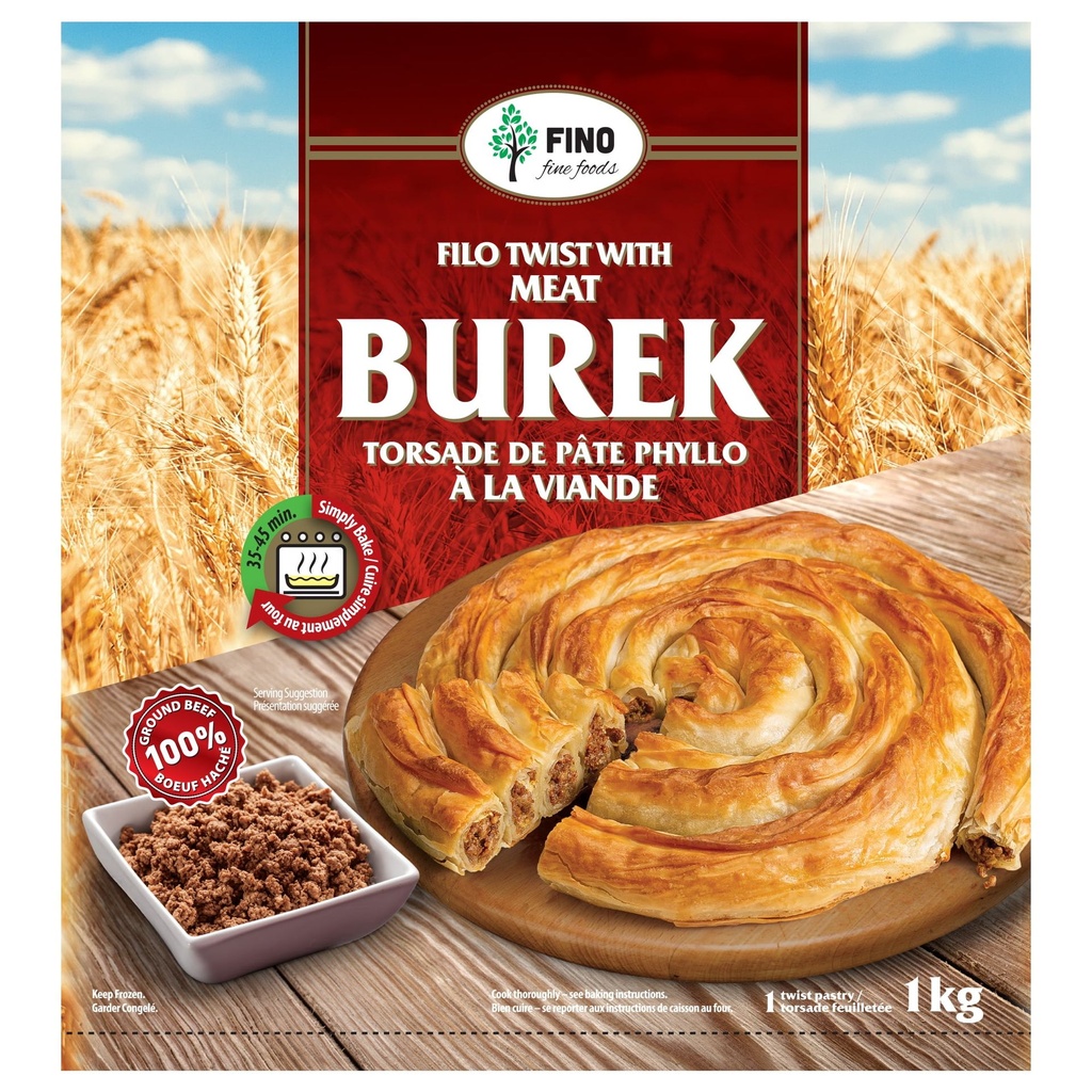 Fino Fine Foods Torsade de pate phyllo de la viande 1/Kilogramme Fino Fine Foods Torsade de pate phyllo avec de la viande