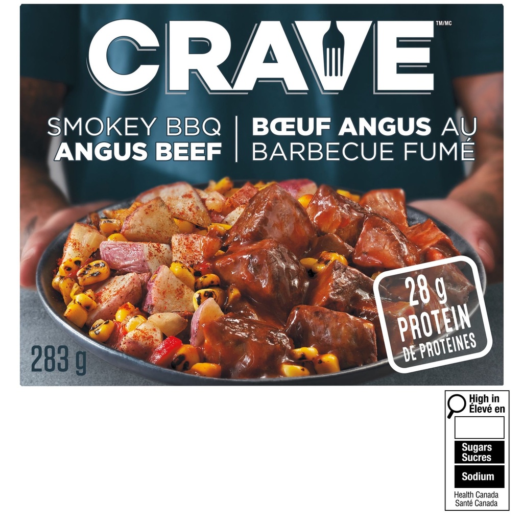 Crave Bœuf Angus Au Barbecue Fumé Surgelé 283g