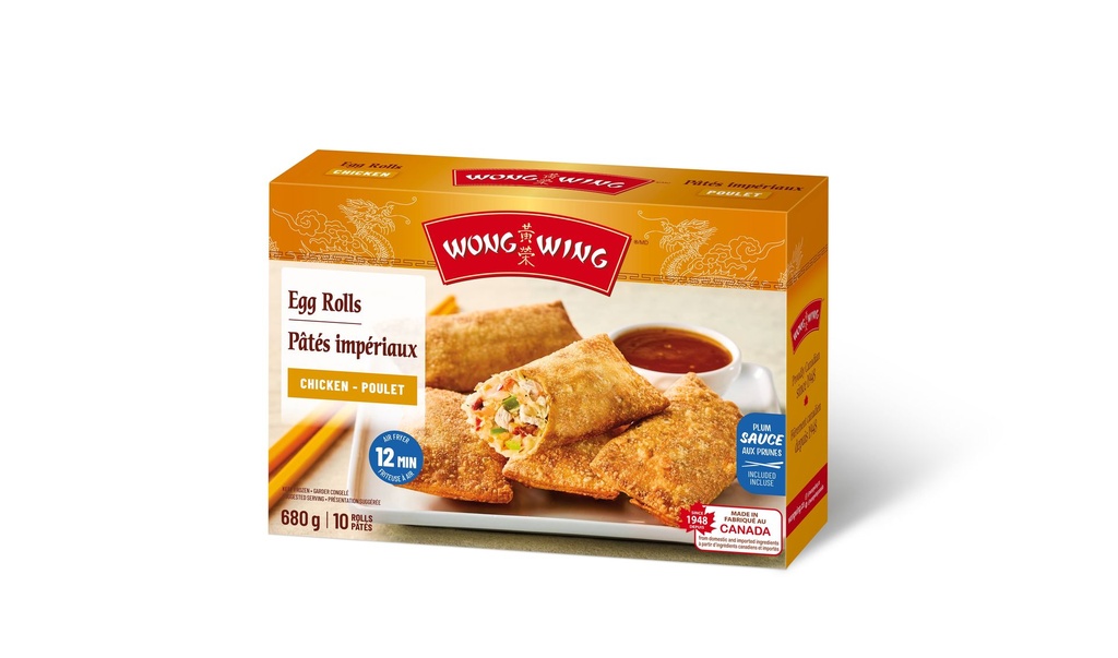Pâtés Impériaux au poulet Wong Wing 10 pâtés au poulet avec sauce