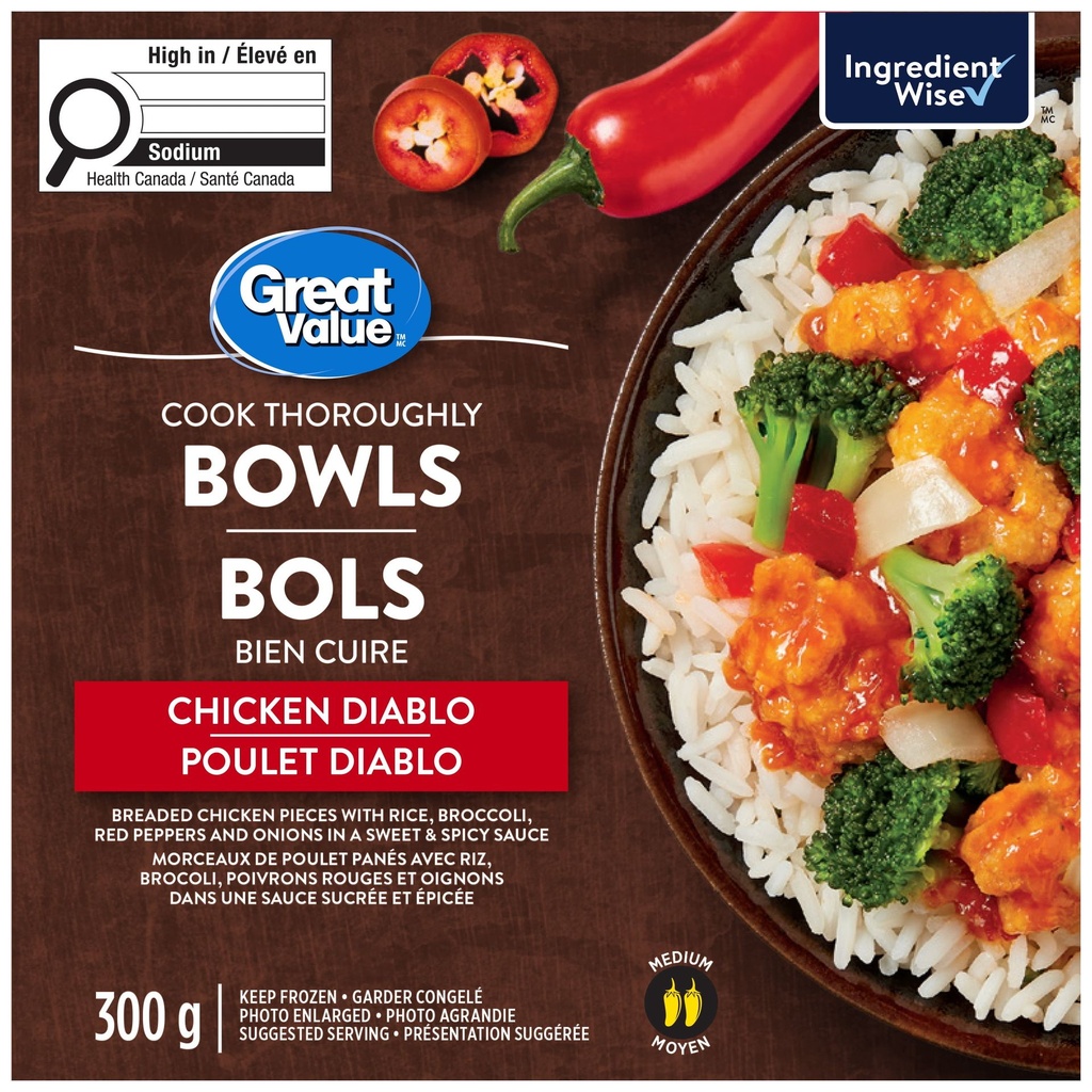 Bol Poulet Diablo Great Value 300 g