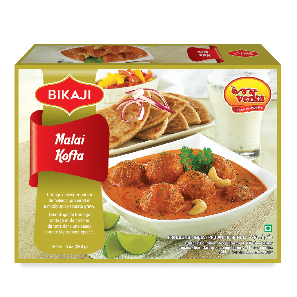 Bikaji Malai Kofta surgelé, 200 g Boulettes de fromage cottage indien et de pommes de terre