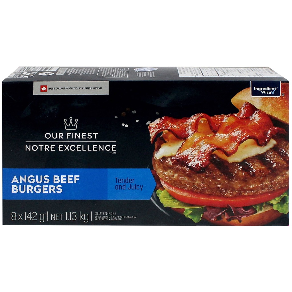 Notre Excellence Our Finest Burgers de Bœuf Angus 1.13 kg