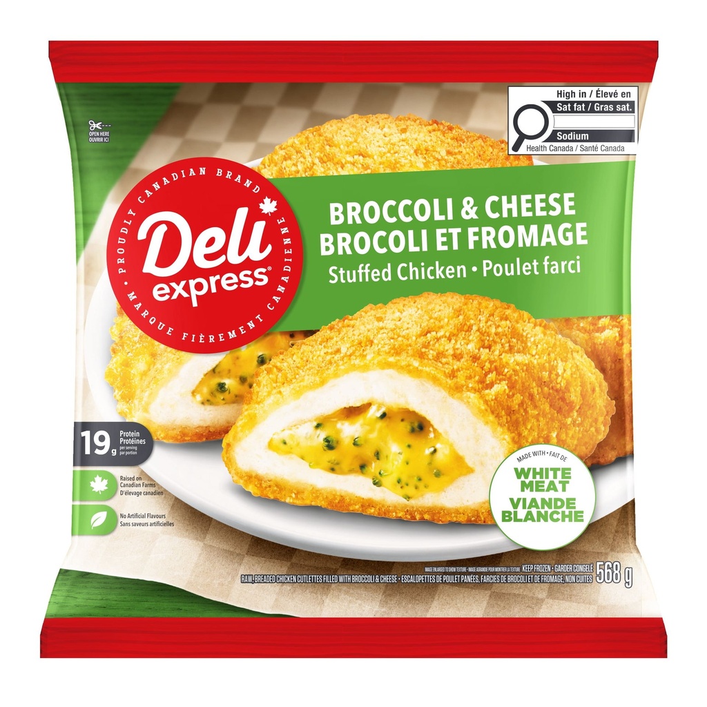Deli Express Poulet farci au brocoli et au fromage 568 g