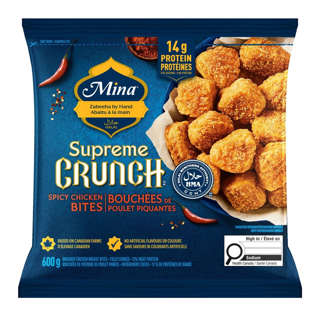 Mina Bouchées de poulet piquantes Supreme CrunchMC 600 g