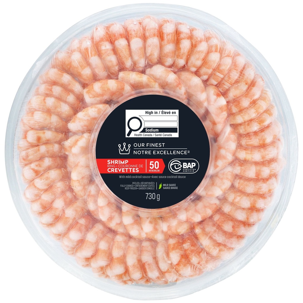 Couronne de crevettes avec sauce Notre excellence 730 G