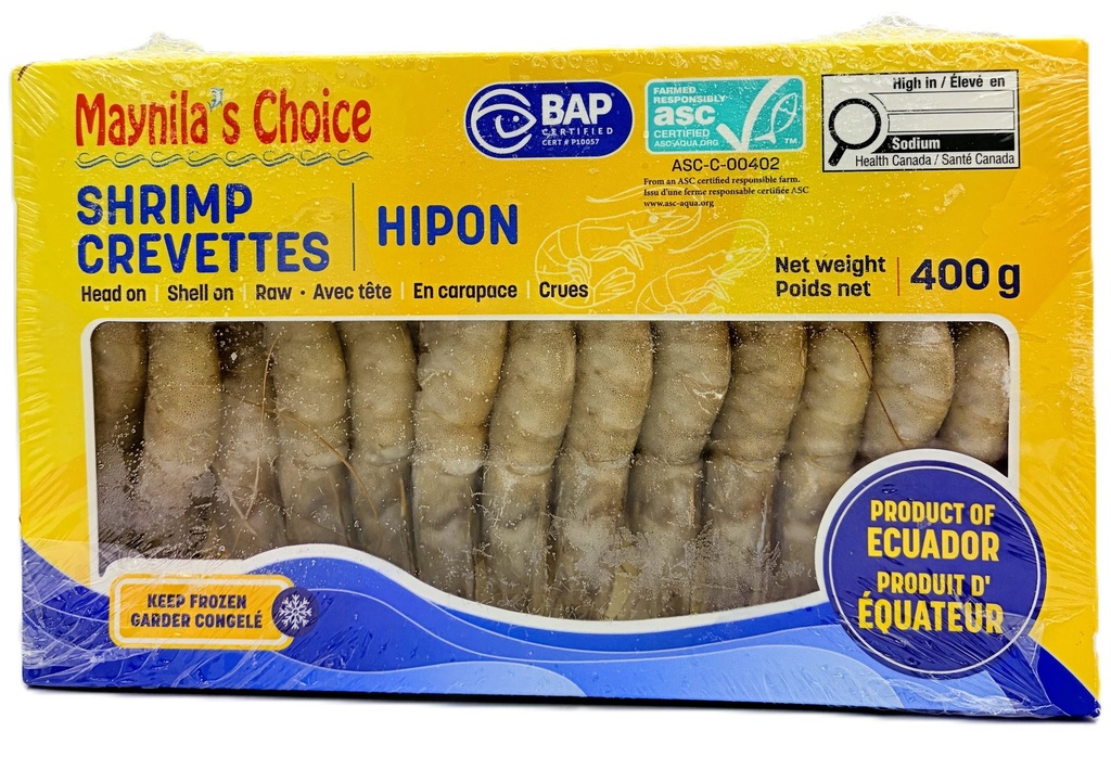 Maynila's Choice White Shrimp Hipon Maynila's Choice White Shrimp Hipon 40-50 400g