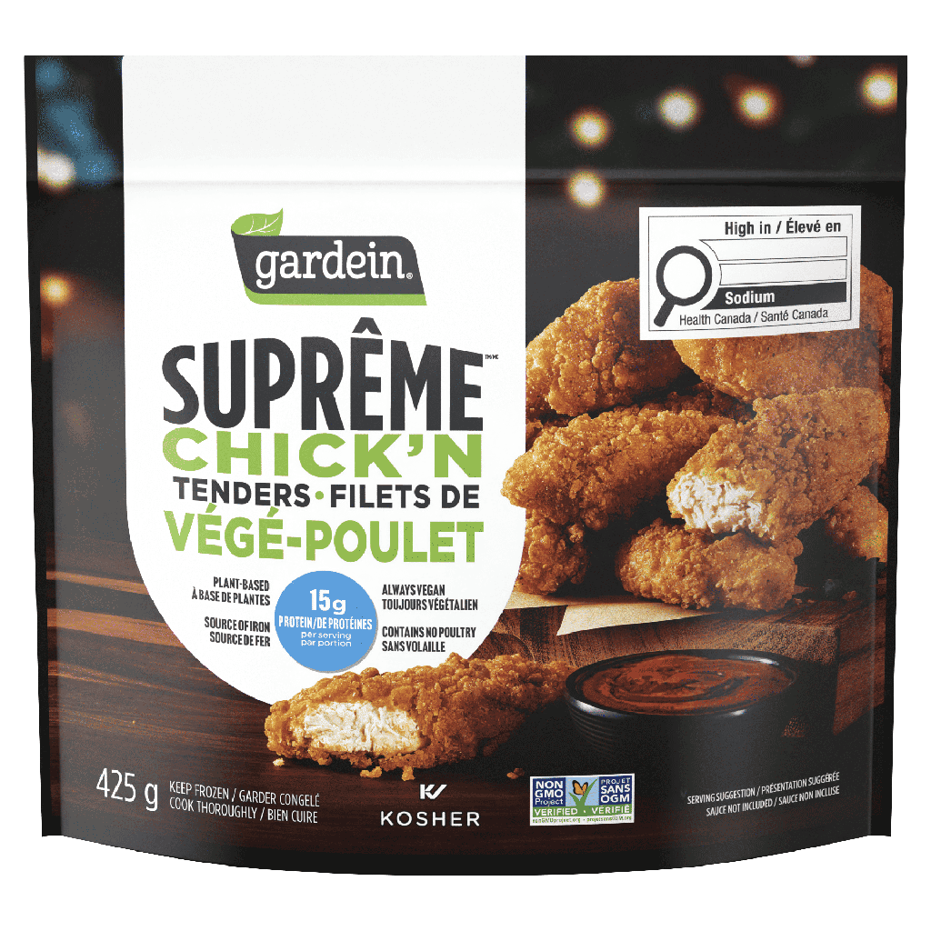 Gardein Suprême Repas Filets de Végé-Poulet, Dîner glacé & Repas surgelé, À base de Plantes, Végétalien, 15g de Protéines  Source de fer 425g