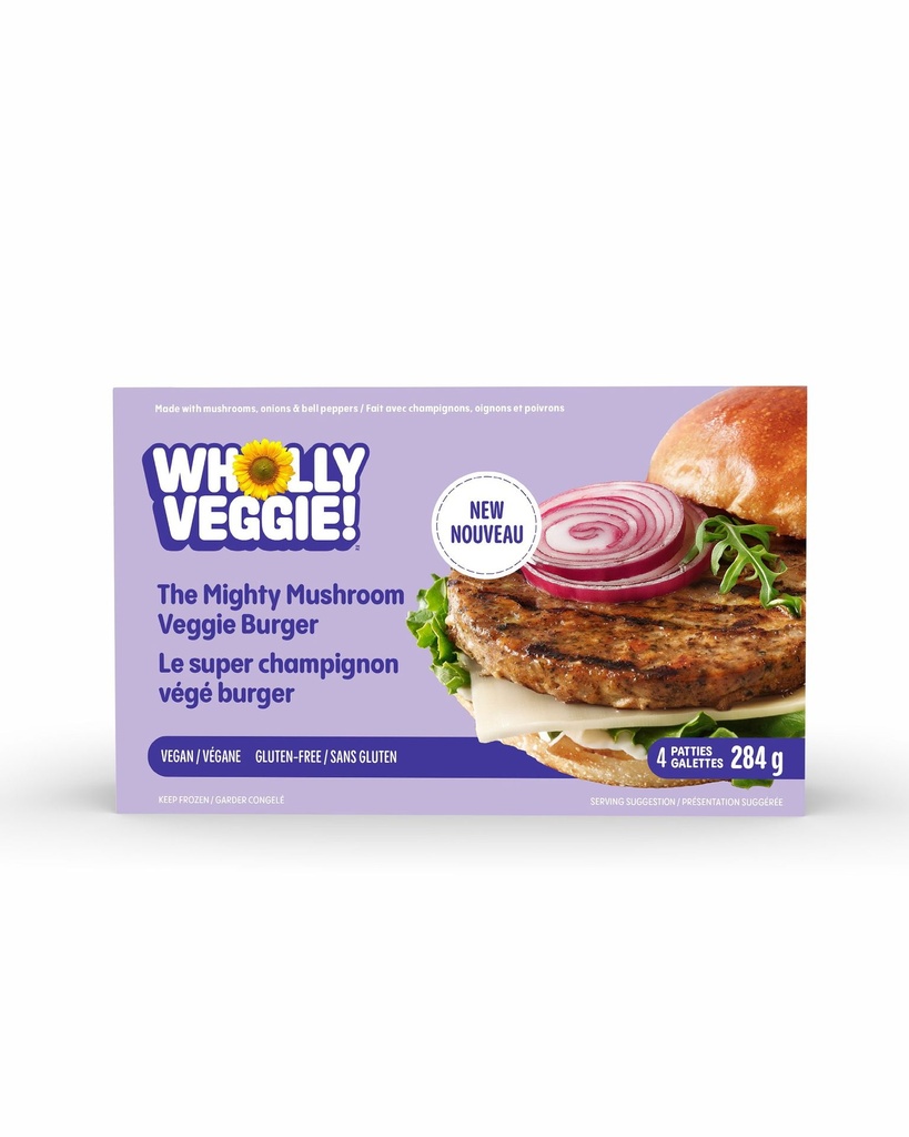 Wholly Veggie Burger végé aux super champignons Burger végé aux super champignons