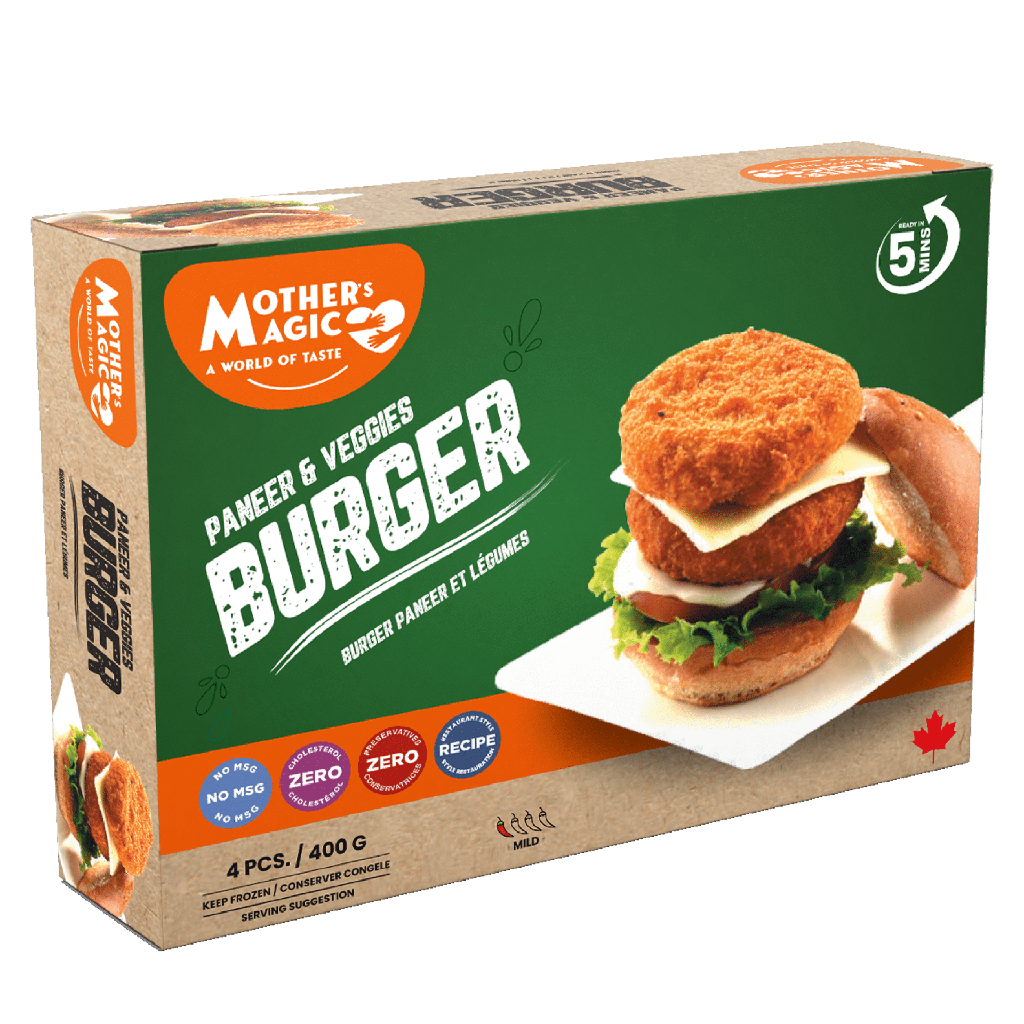 Mother's Magic Paneer & Légumes Burger Mother's Magic+burger Paneer et Légumes+100g