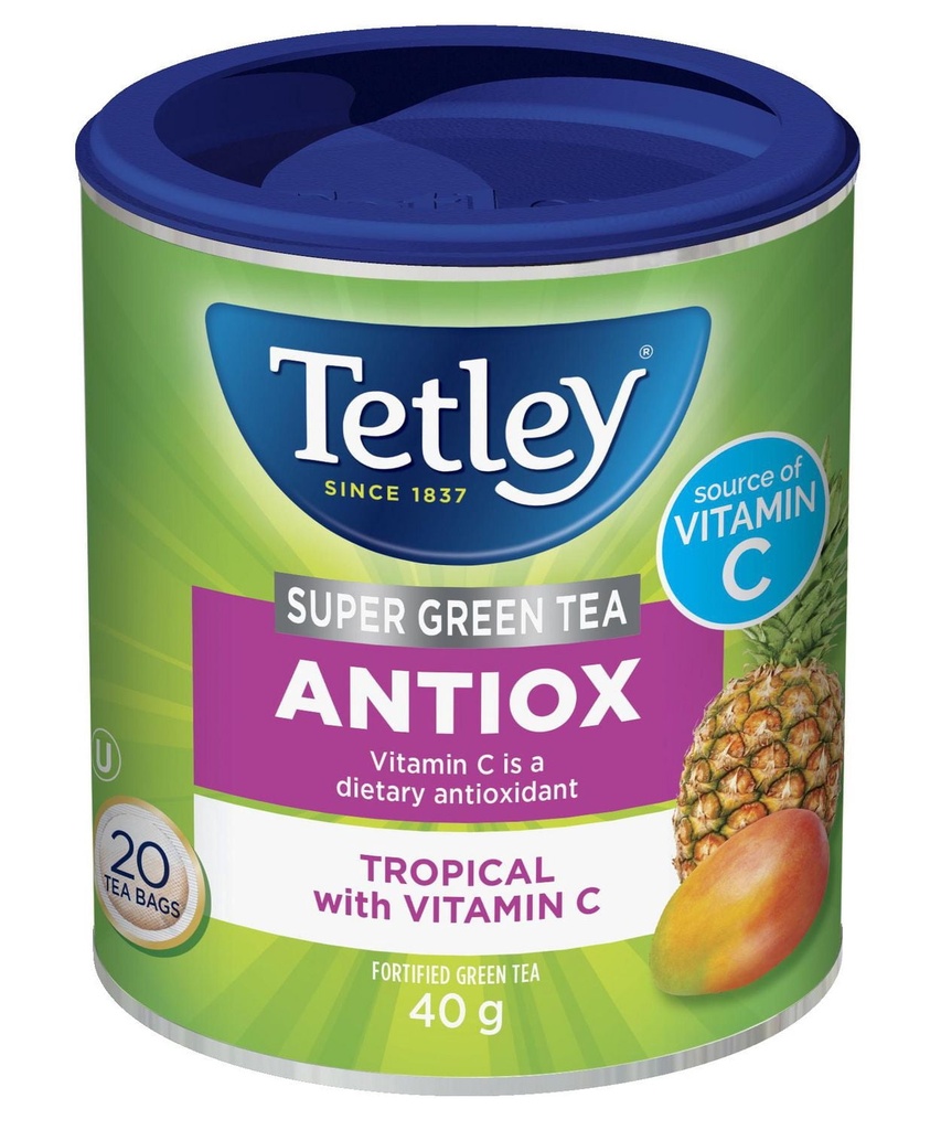 Thé Tetley Super Vert Tropical