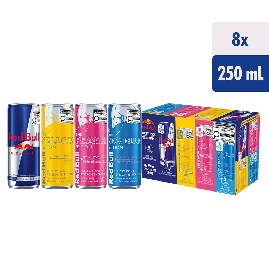 Red Bull Pack Varié 8x250ML