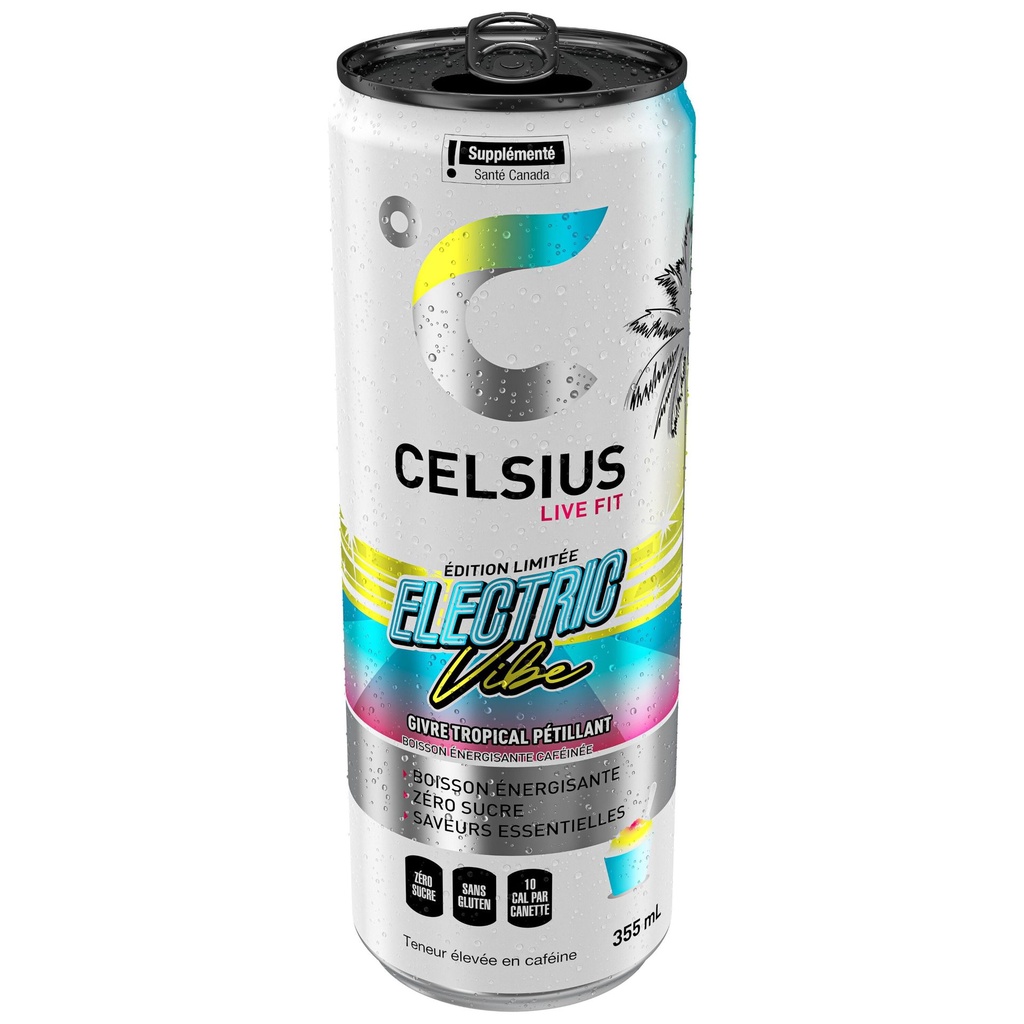 Celsius Boissons énergisantes Electric Vibe 355 m, canette