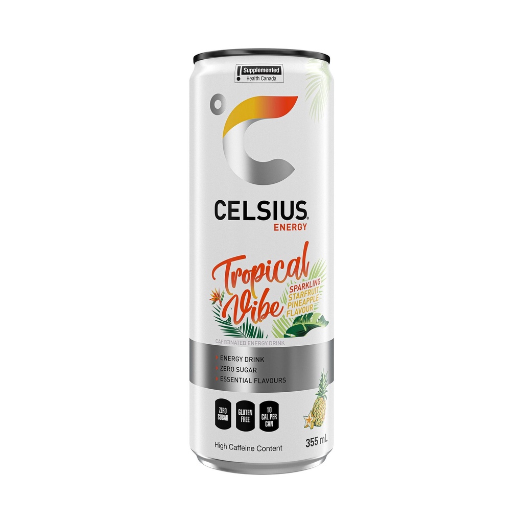 Celsius Boisson énergisante Tropical Vibe 355ml Canette