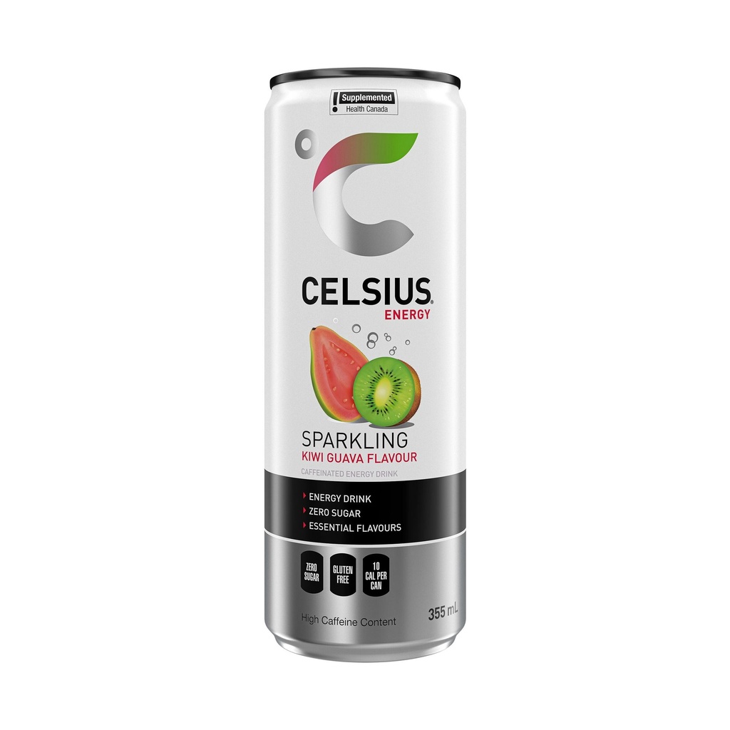 Celsius Boisson énergisante Kiwi Guava 355 ml Canette