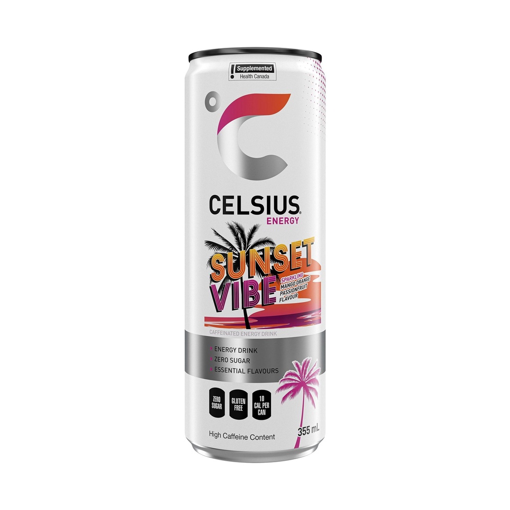Celsius Sunset Vibe Boisson Énergétique 355ml Cannette