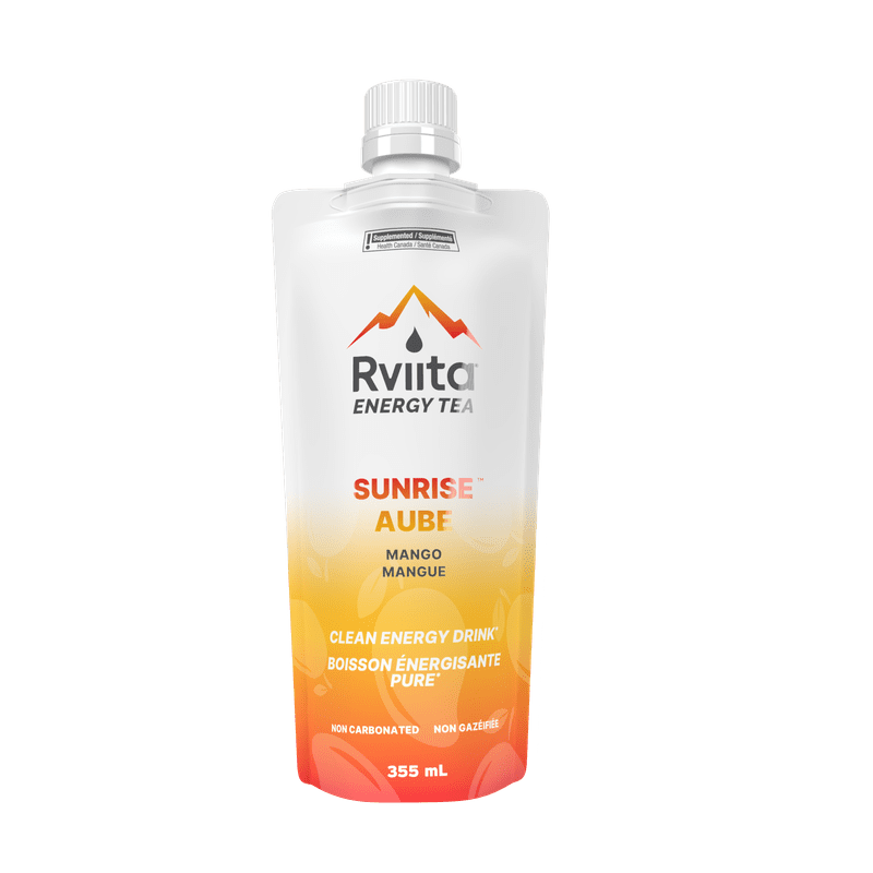 Thé Énergisant Rviita Mangue Sunrise, 355 mL, pochette refermable