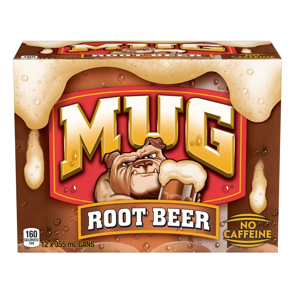 Mug Root Beer sans caféine 12 x 355 mL, bouteilles