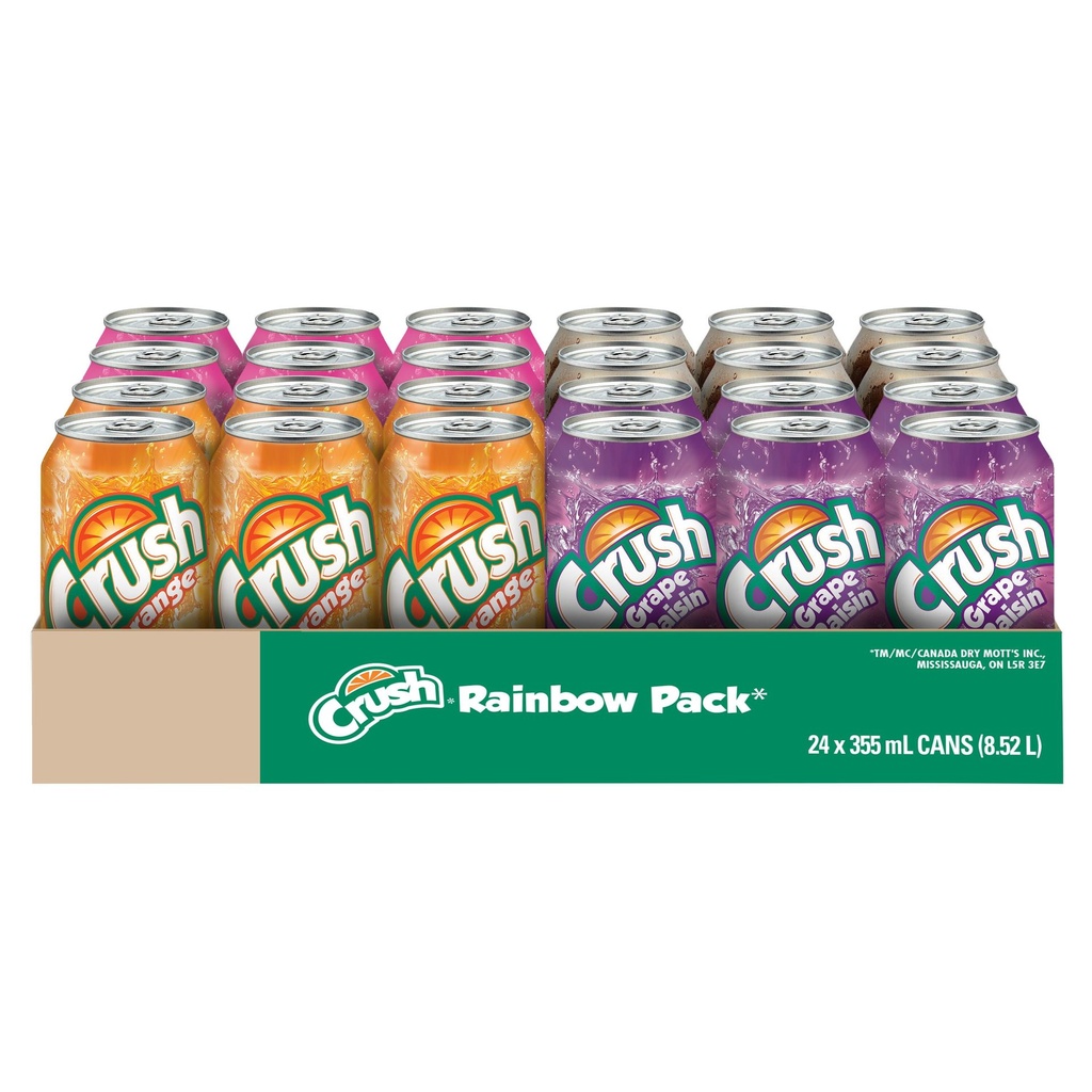 Orange Crush Crush Rainbow Variety Pack Red 24 x 355 ml, Cans