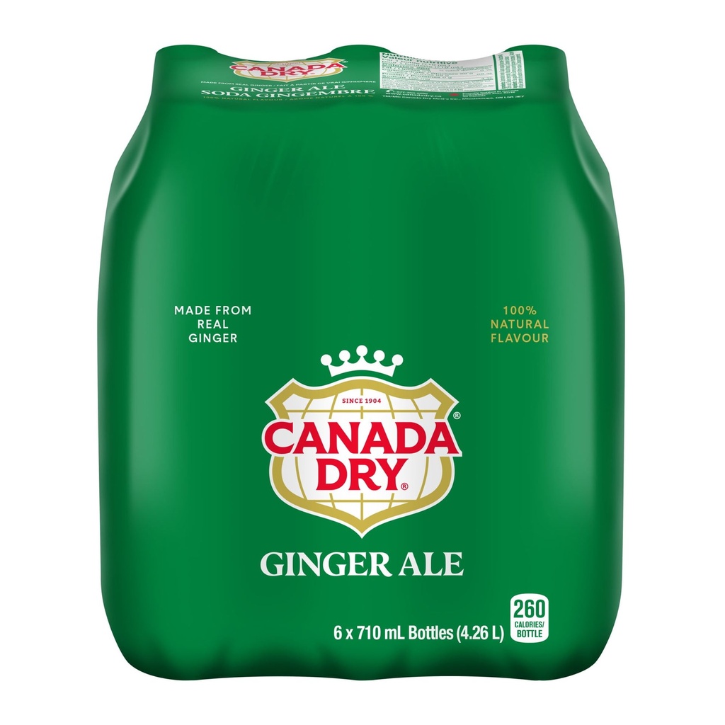 Soda gingembre Canada DryMD - Emballage de 6 bouteilles de 710&nbsp;mL