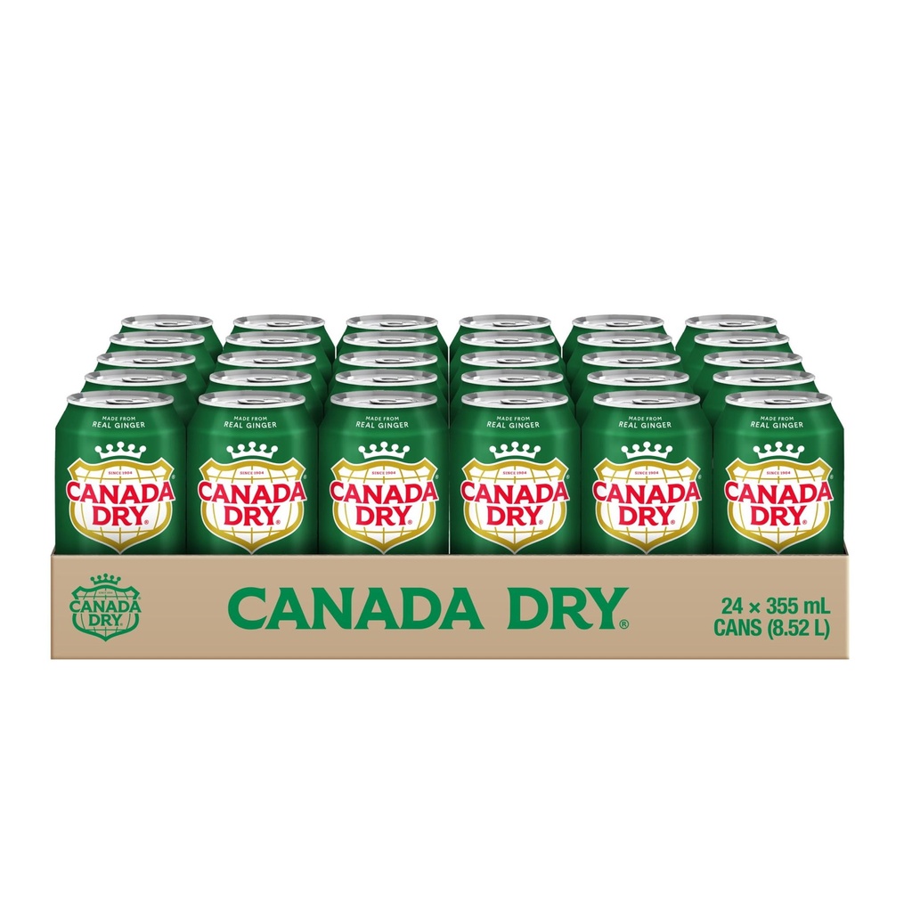 Soda gingembre Canada DryMD - Emballage de 24&nbsp;canettes de 355&nbsp;mL