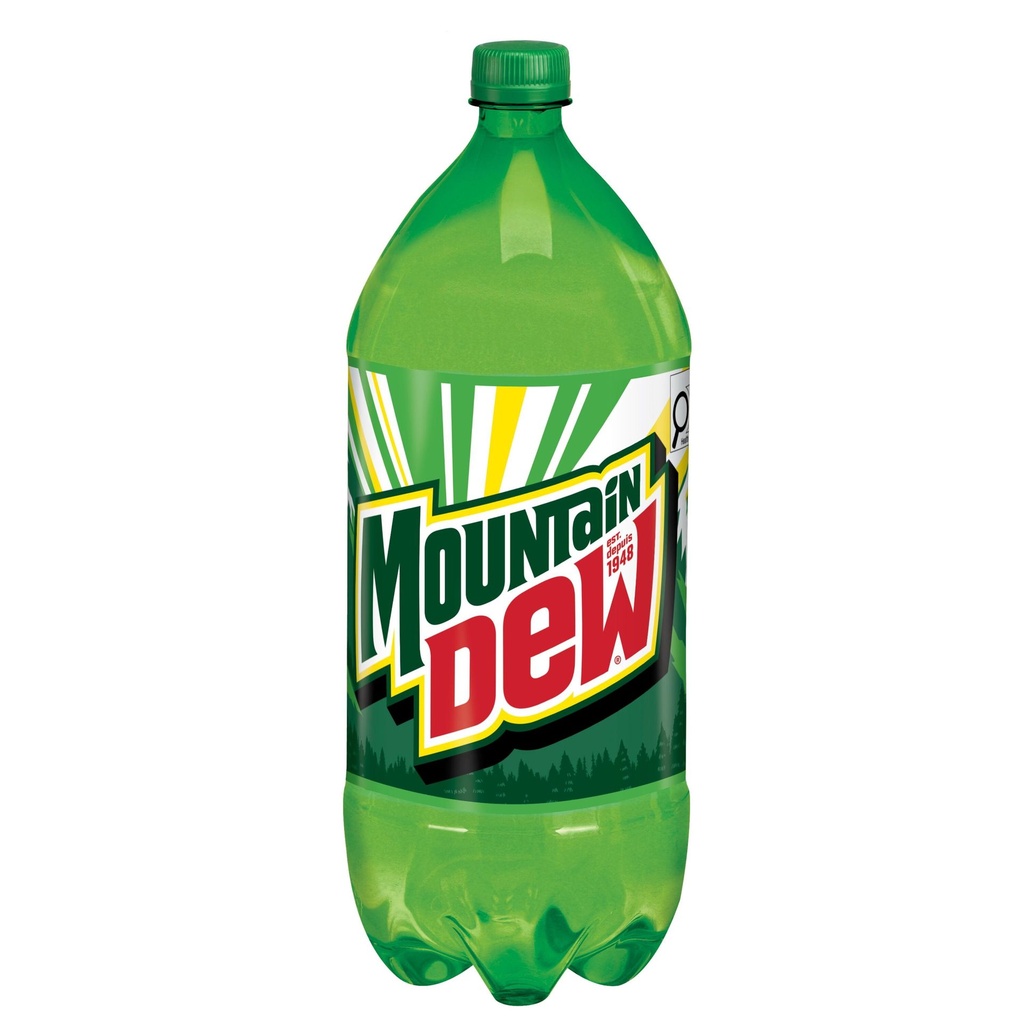 MTN Dew. Boisson gazeuse Mtn Dew 2 L, Bouteille