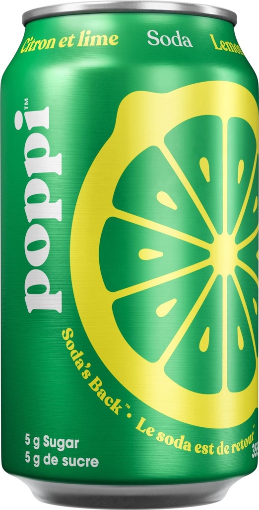 poppi citron-lime Les Soude 355 mL