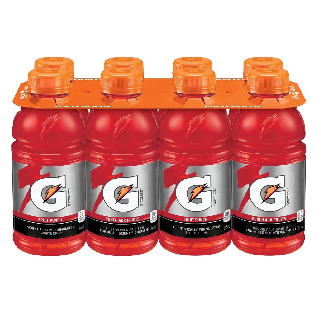 Gatorade Punch aux Fruits Boisson pour Sportifs 8 x 355 mL, Bouteilles