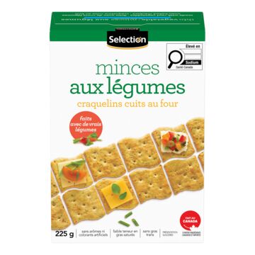 Craquelins minces aux légumes