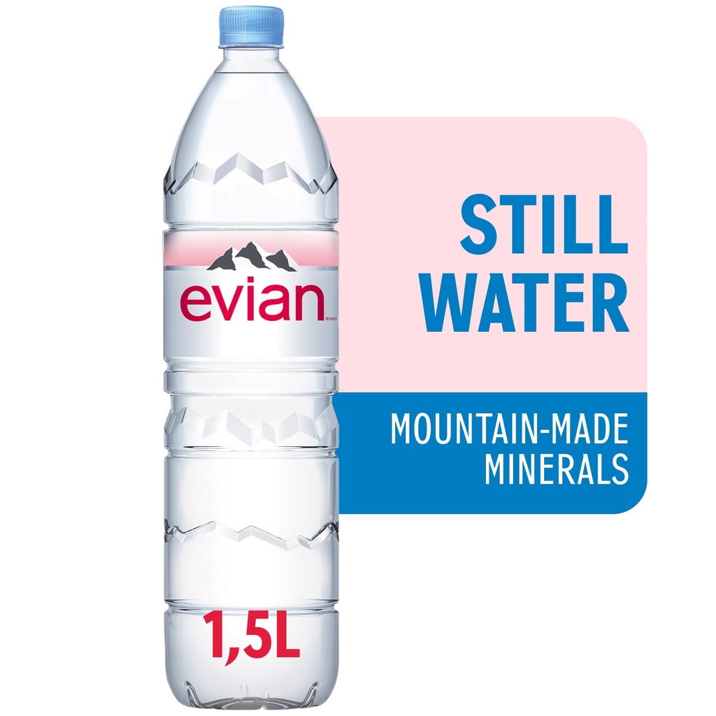 evian Eau de source naturelle 1.5 L, bouteille