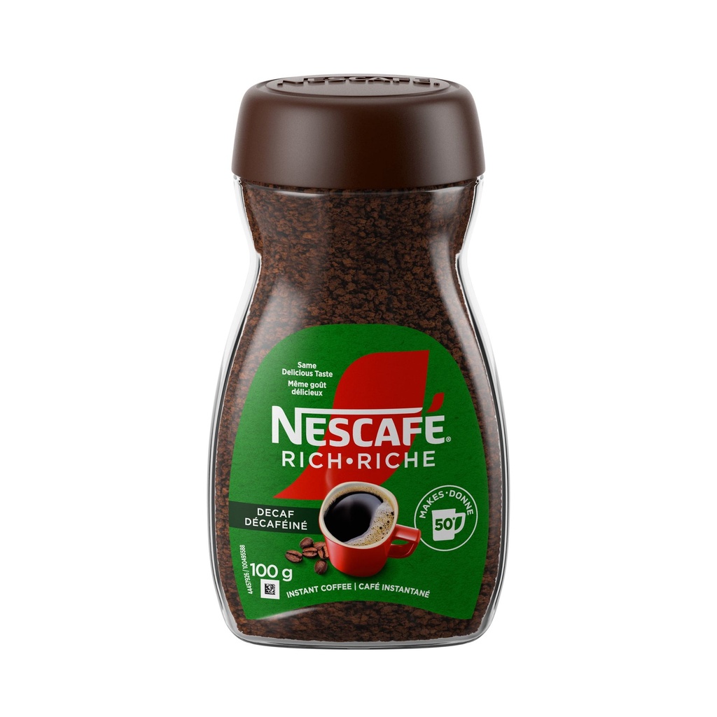 Nescafé NESCAFE Café instantané RICHE Décaféiné, ajoutez simplement de l’eau chaude