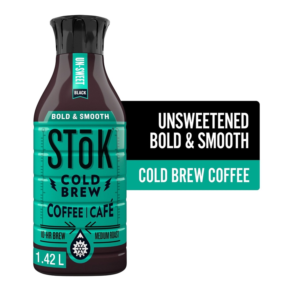 Stōk Stok Café Infusé à Froid, Noir, Non Sucré